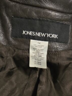 Jones New York Womens Dark Brown Bomber Jacket
